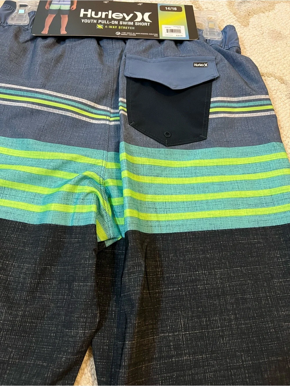 Boys swim trunks lot of 3 NWT M & L and 14/16